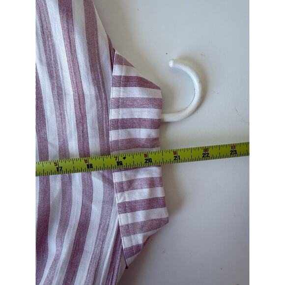 Retro Vtg Cache 90s 70s Button Shirtstripped Women Size M Blouse Shoulder Pads - Picture 6 of 6